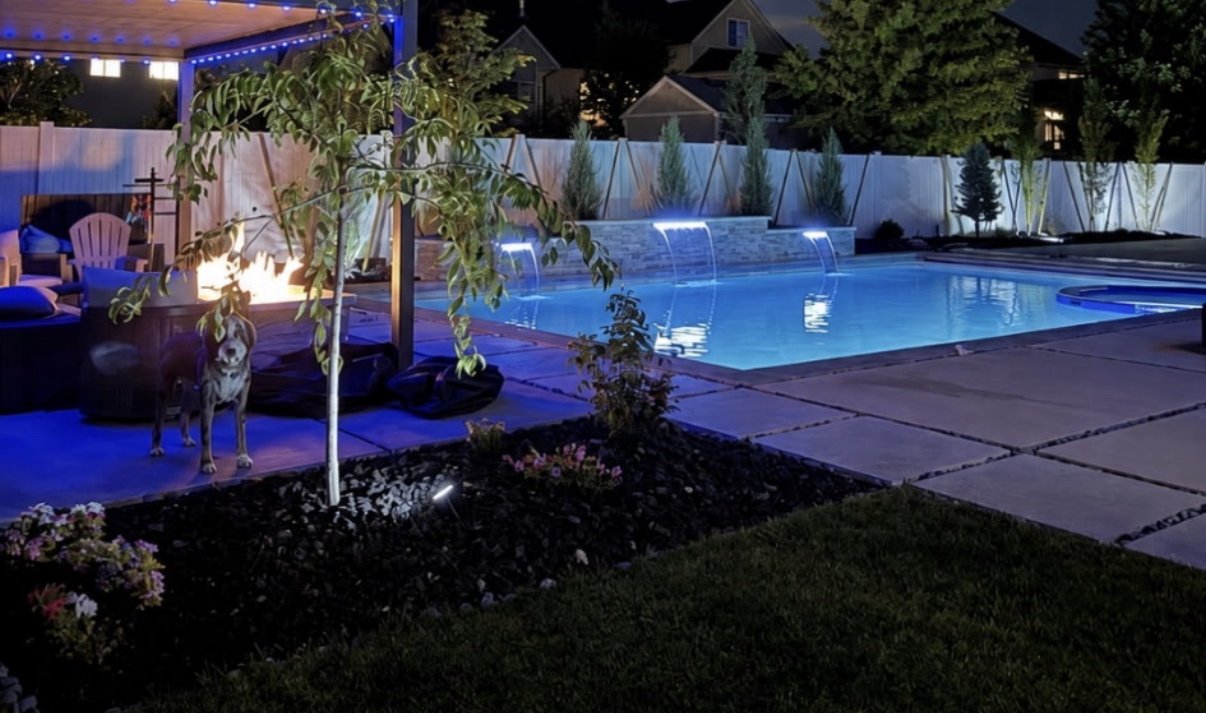 Custom gunite pool build in Utah County